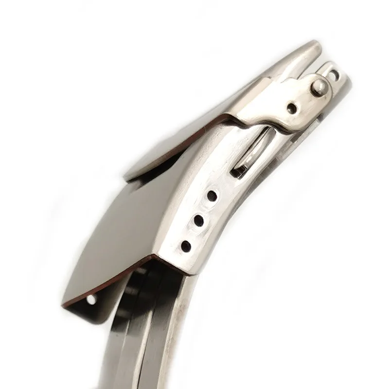 Stainless Steel Clasp Folding Buckle with safety 18mm 20mm 22mm 24mm Double Press Solid Watch Repair Accessories Watchband