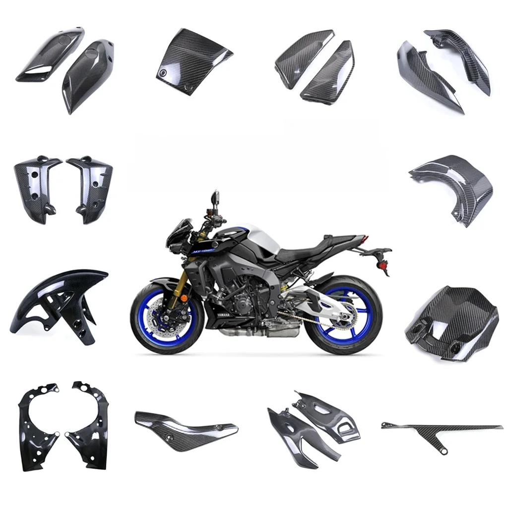 Voor Yamaha FZ10 MT10 2022 + 2023 2024 Spatbord Frame Cover Winglets Zijpaneel Kuip Kit Droge Koolstofvezel Motorfiets accessoires - afbeelding 2