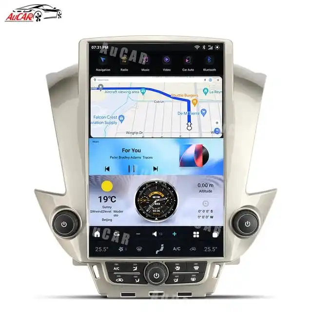 AUCARAUTO pemutar Stereo mobil 14.5 inci Android 13 layar Tesla Radio GPS navigasi mobil untuk GMC Chevrolet Tahoe Suburban 2015-2018