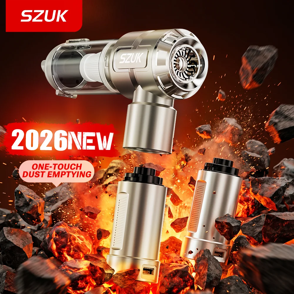 

Автомобильный пылесос SZUK 20000PA: Мощный ручной очиститель с LED-подсветкой, миниатюрный портативный беспроводной пылесос