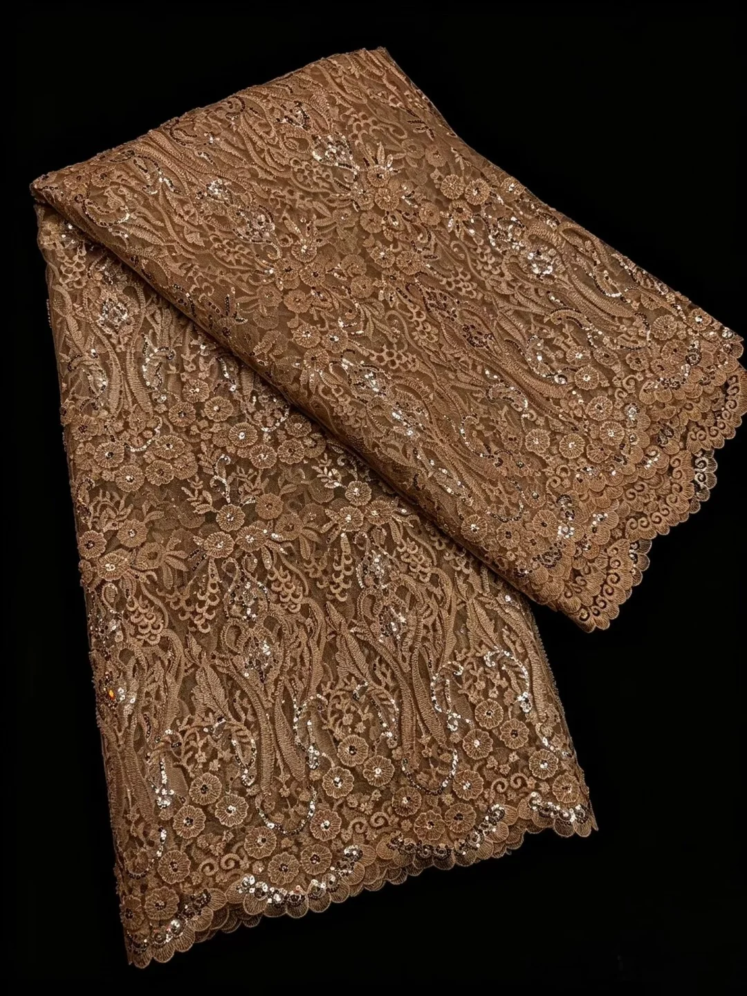 African Guipure Cord Lace Fabric High Quality 5 Yards Nigerian Water Soluble Lace for Women's Wedding And Party Sewing AT2935