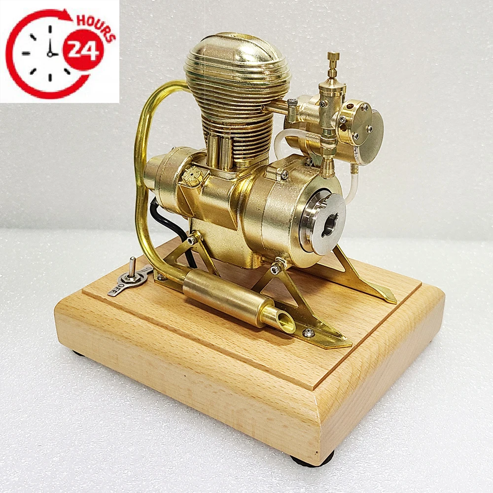 1.6cc Mini Four Stroke Internal Combustion Engine R27 Single Cylinder Vertical Engine Model Suitable for RC Car Model Toys