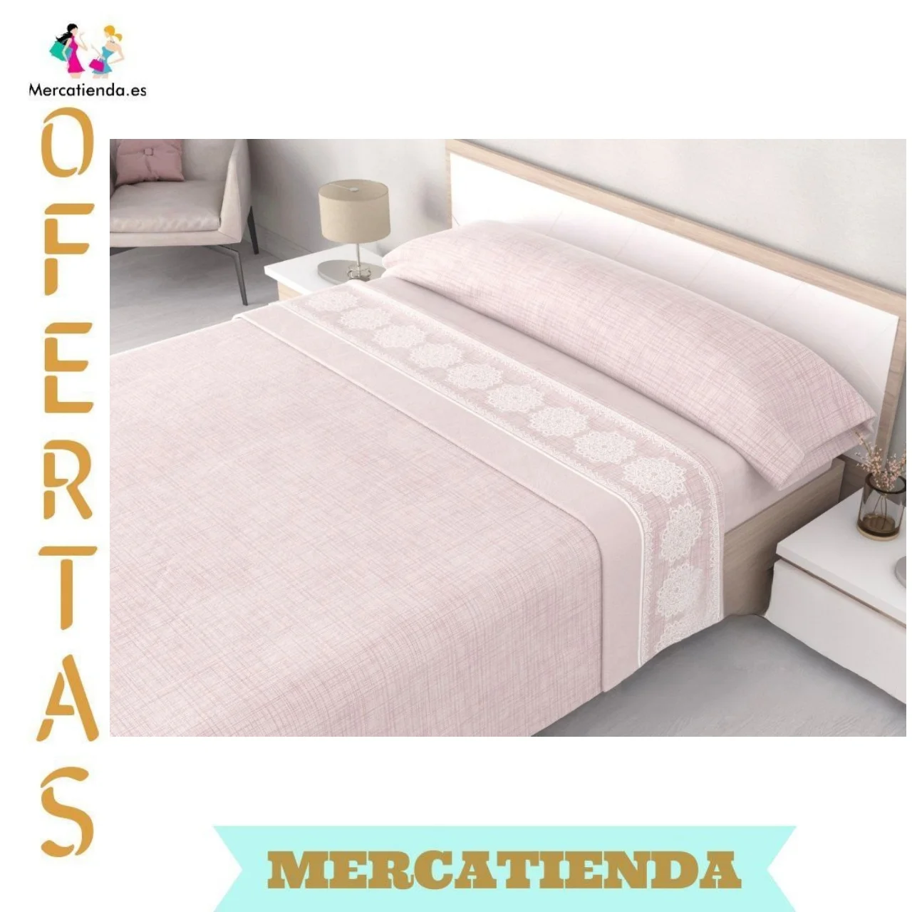 Thermal pyrineo sheet store, model Constantinople in pink: 110 gram weight for Premium quality winter comfort