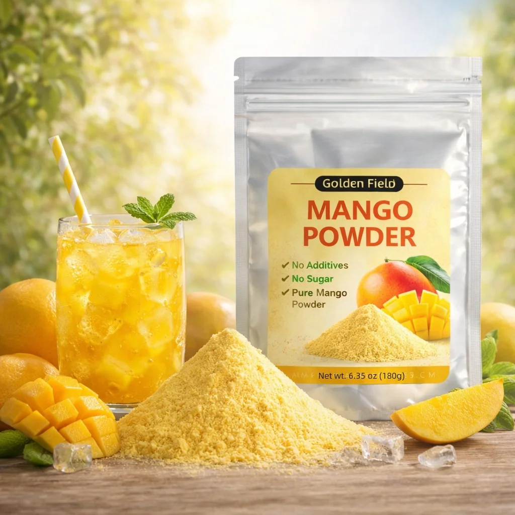 6.35oz Mango Powder, Freeze Dried Fruit Powder, Pure, Additive-Free, Smooth Mixing, From Mangoes