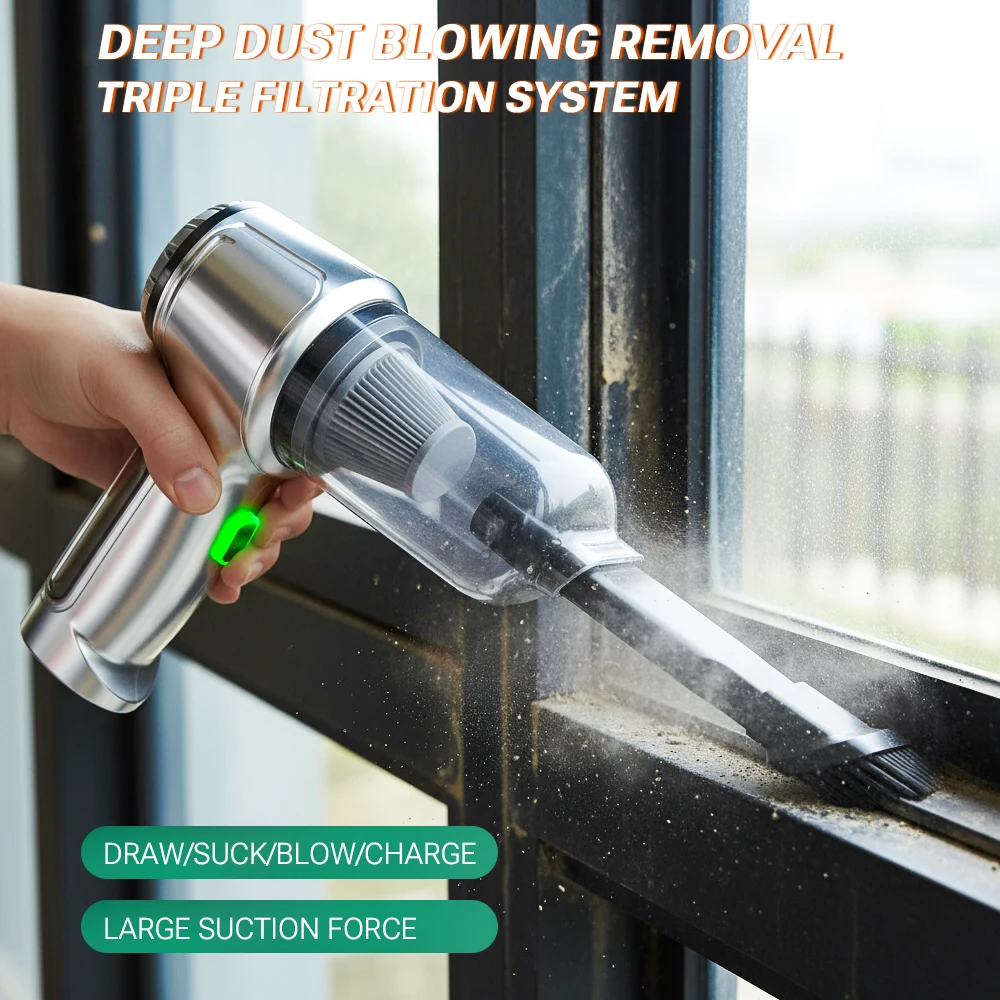 SZUK 638000PA سيارة لاسلكية فراغ CIeaner منفاخ هواء قوي المحمولة آلة التنظيف المحمولة مكنسة كهربائية صغيرة للسيارة