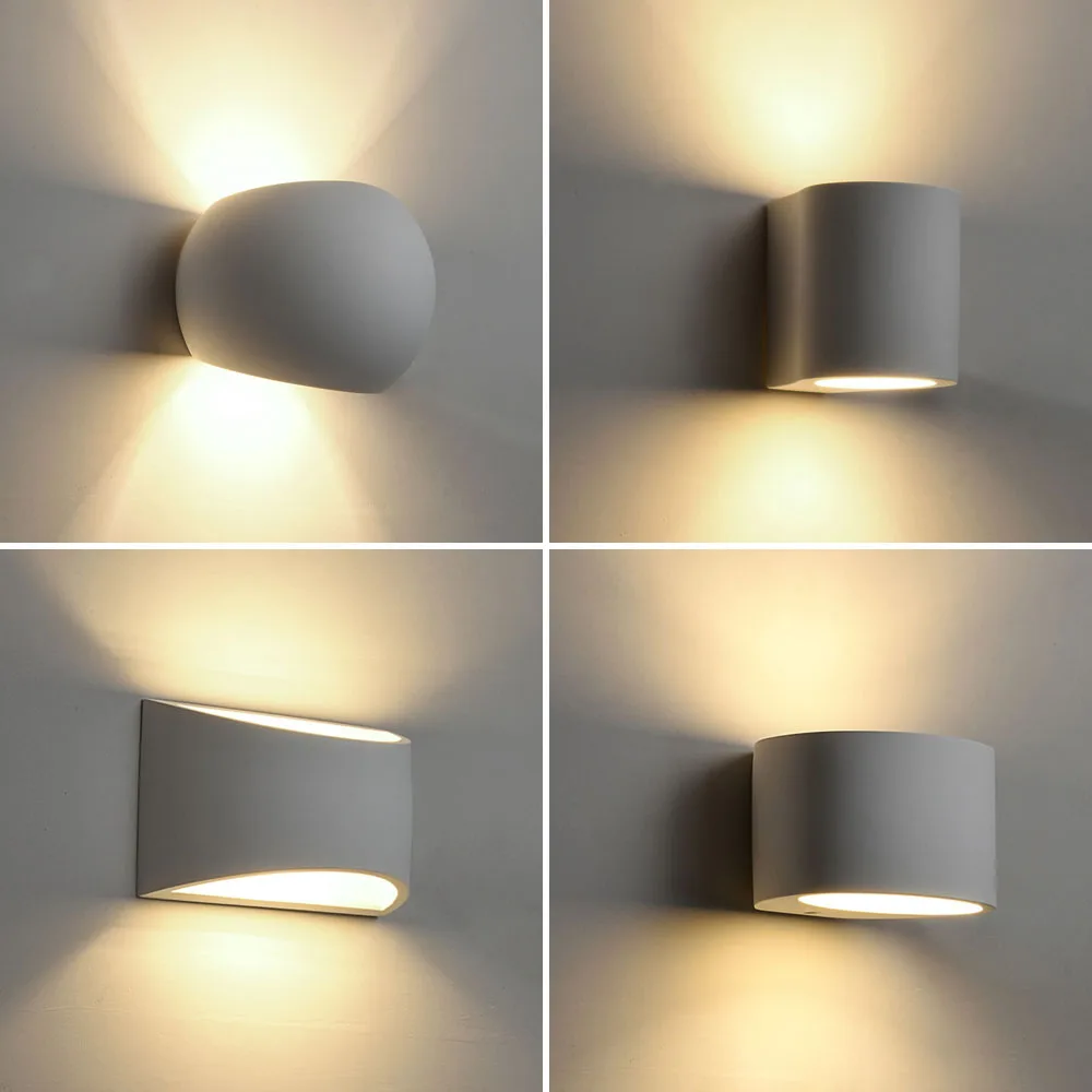 Modern Gypsum Wall Light G9 5W LED Wall Sconces Indoor Bedside Lamp Bedroom Living Room Decor Illumination Home Kitchen Lighting