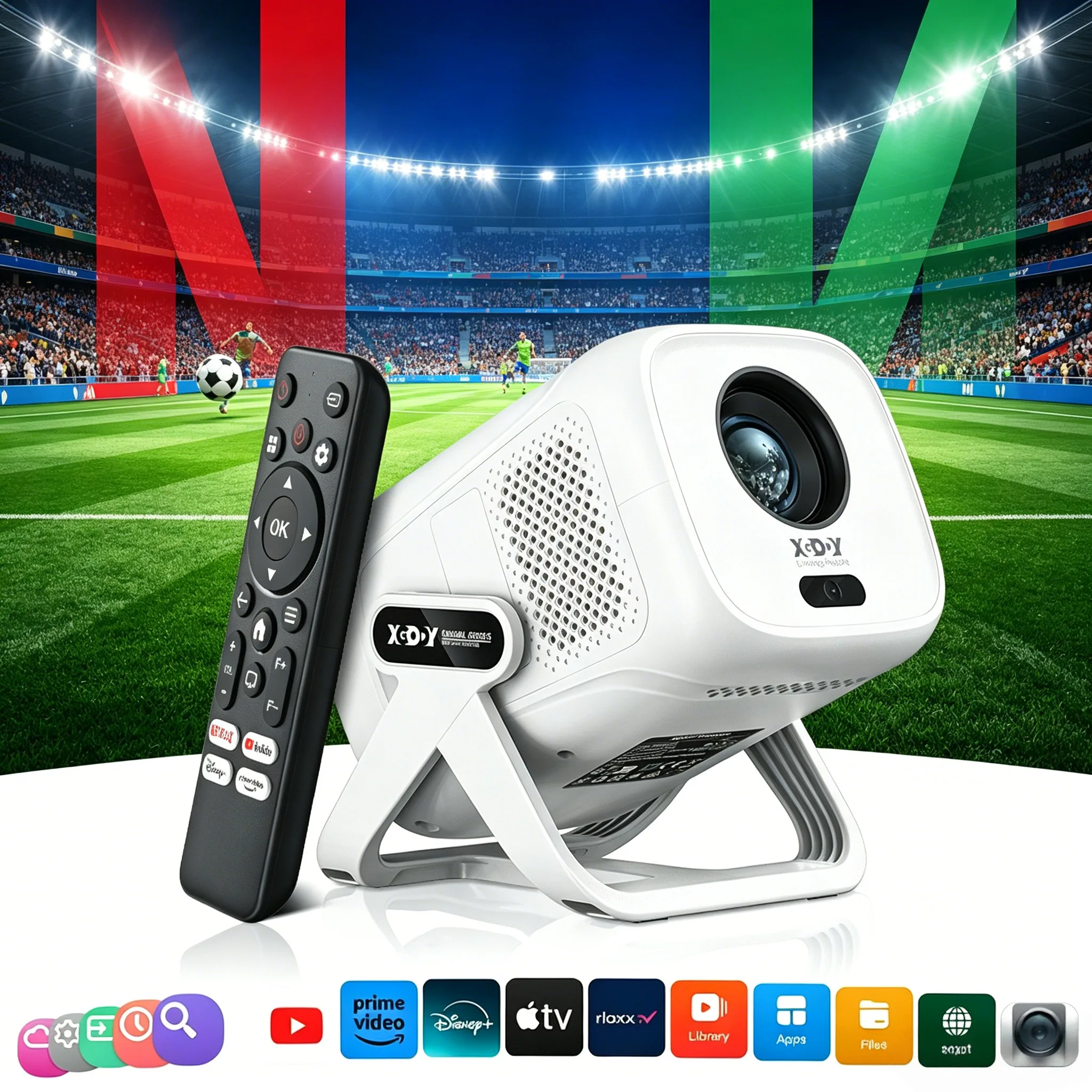 XGODY projector Netflix official Whale OS FHD projector auto-focus native 1080P keystone correction voice control smart home cinema