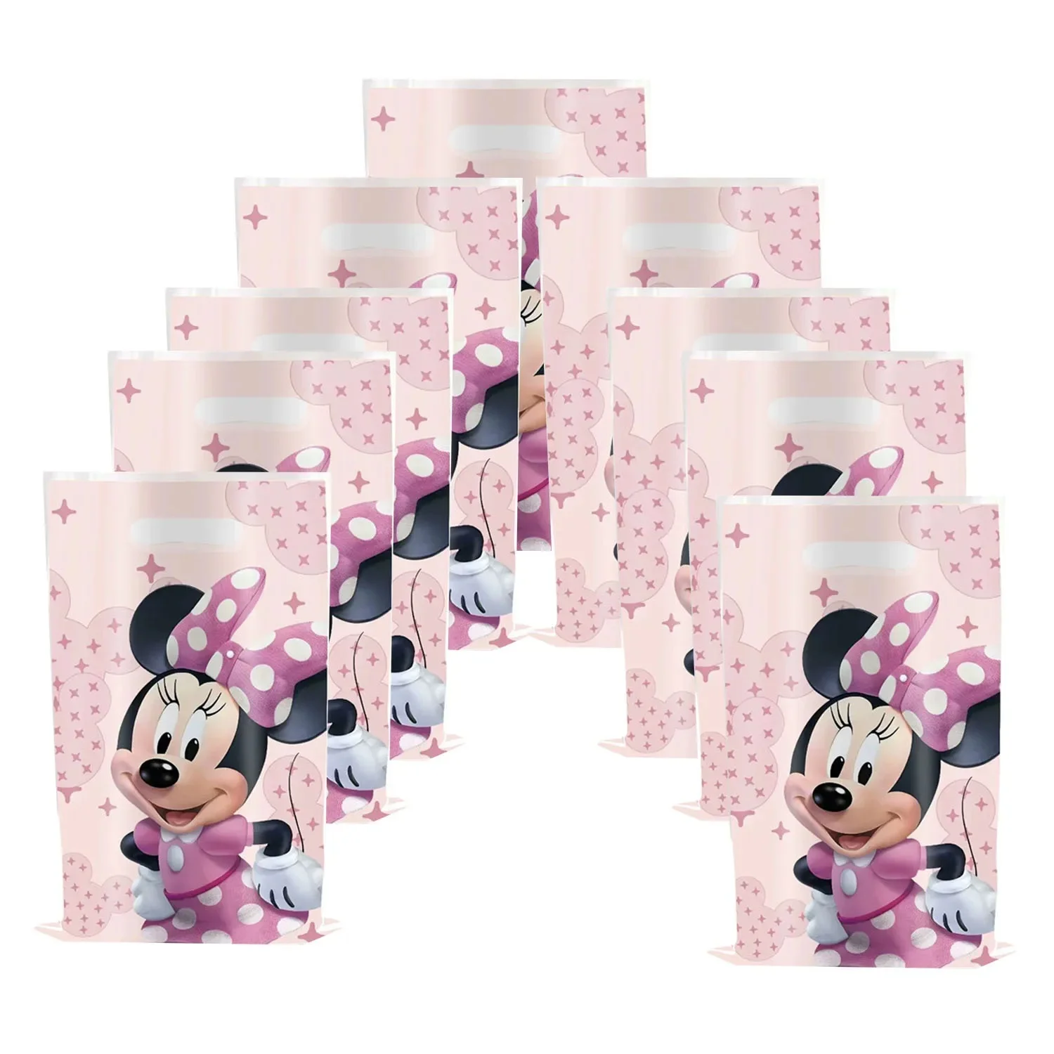 Sac cadeau en Film nacré Disney Mickey Minnie Mouse, sac à bonbons, décoration de fête d'anniversaire, paquet de collation, cadeau de fête