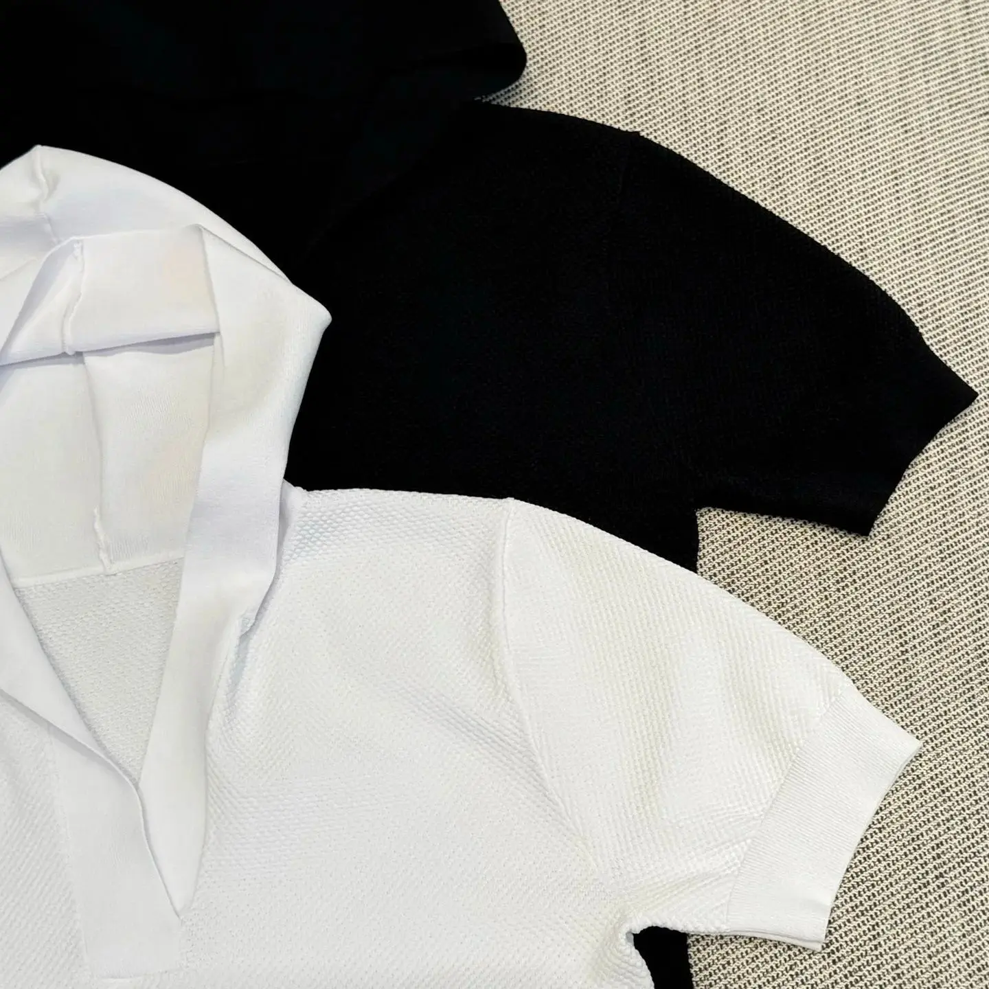 Summer casual women's short sleeved hooded blouse