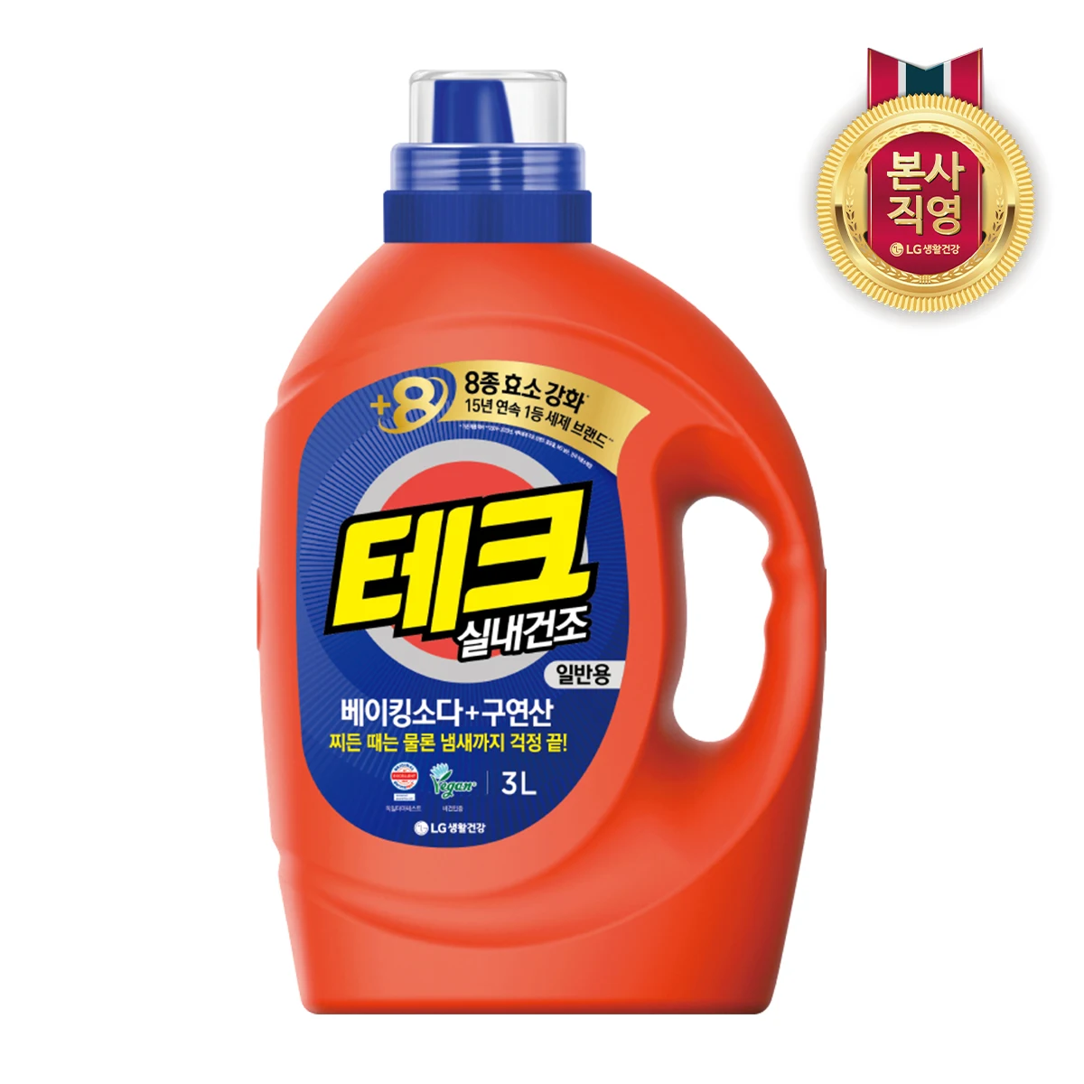 테크 베이킹소다+구연산 액체세제 일반 용기 3L