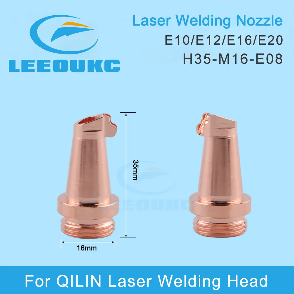 LEEOUCK QILIN Laser Welding Nozzle Thread M10 M16 Hand-held Copper Welding Nozzles For QILIN Fiber Laser Welding Machine