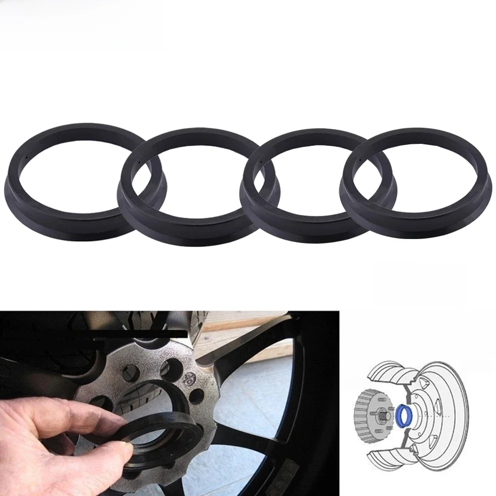 4 pièces/ensemble accessoires de voiture anneau central de moyeu de roue en plastique 73.1 à 67.1 anneau de moyeu de roue OD = 73.1mm ID = 67.1mm anneau central de roue