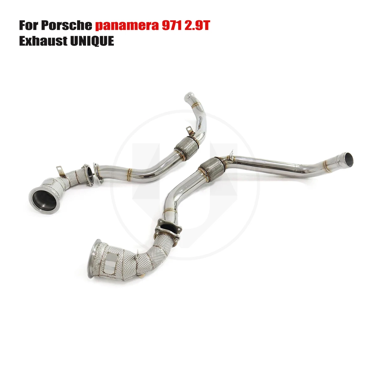 

UNIQUE For 2017-2019 Porsche Panamera 971 2.9T front downpipe With insulator downpipe With cat/without cat exhaust pipe