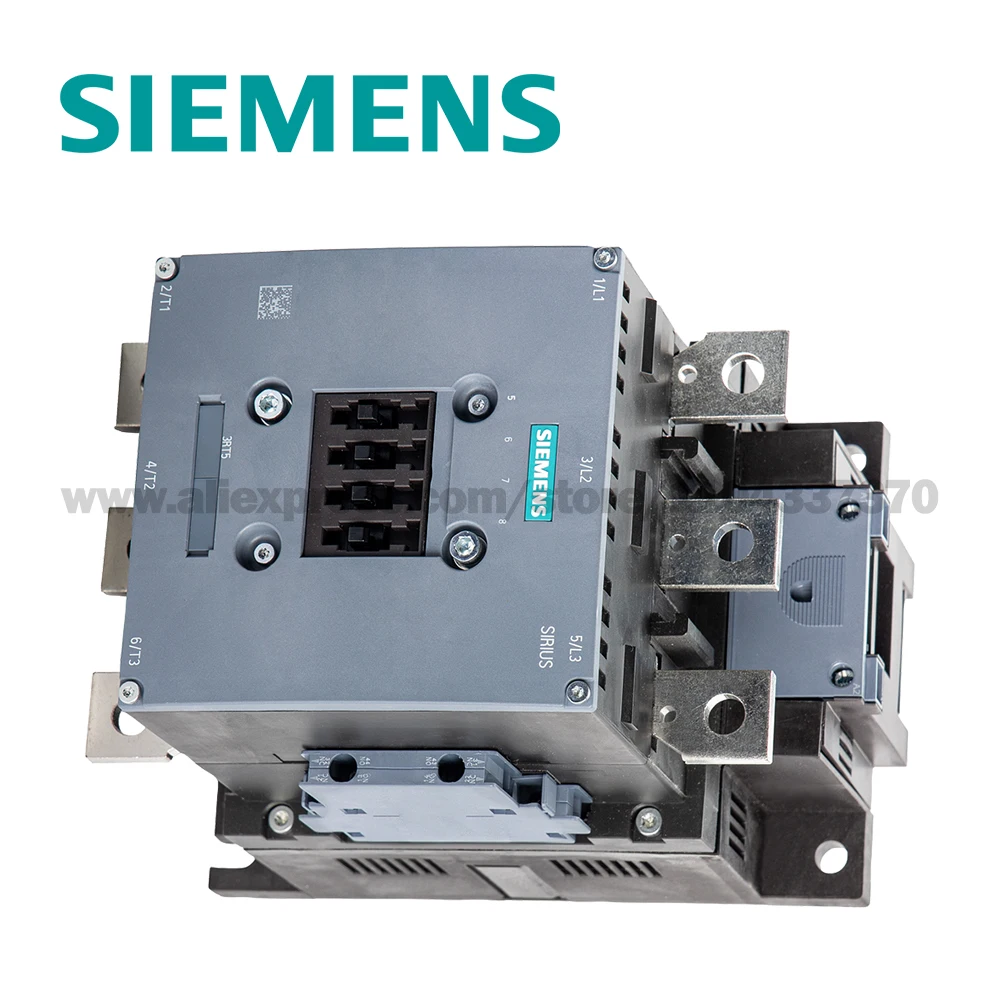 قواطع SIEMENS SIRIUS 3RT 220-240 فولت تيار متردد/تيار مستمر تيار متردد 110 كيلو وات 400 فولت تيار متردد (50-60 هرتز) اتصالات مساعدة تيار مستمر 2NO + 2NC 3 أقطاب 3RT5064-6AP36