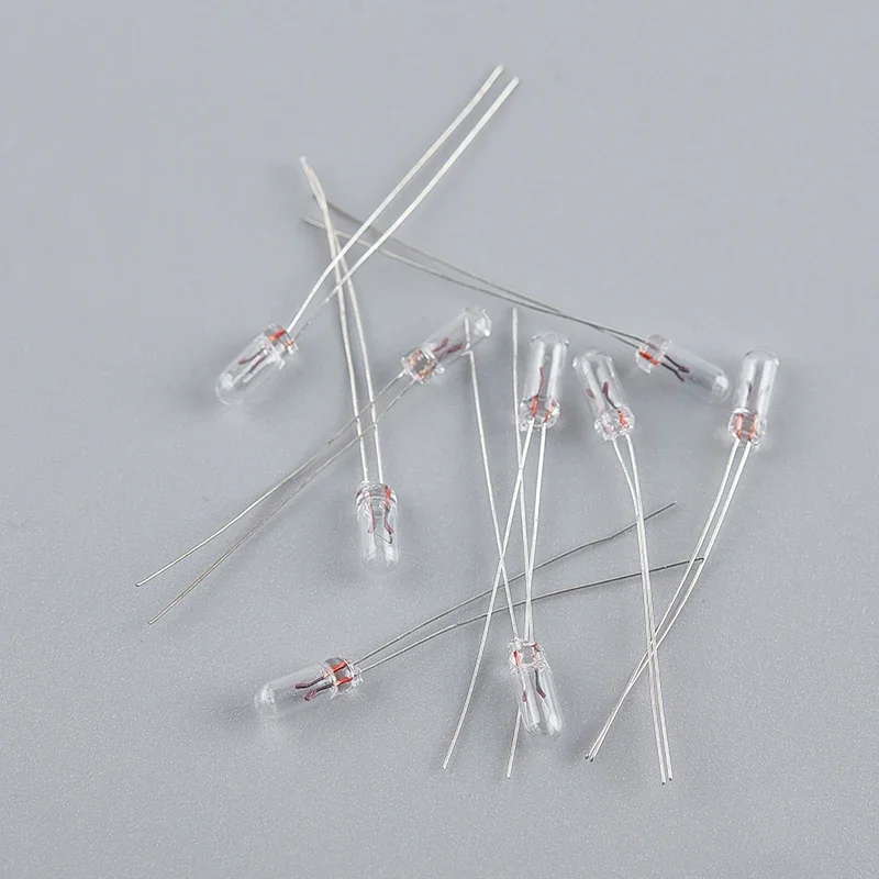 10 pièces Mini 3/4/5mm 3/6/12/24V lampe ampoule Edison Filament à incandescence riz 0.07A haute qualité 1.5V 3V 6V 9V 12V 24V