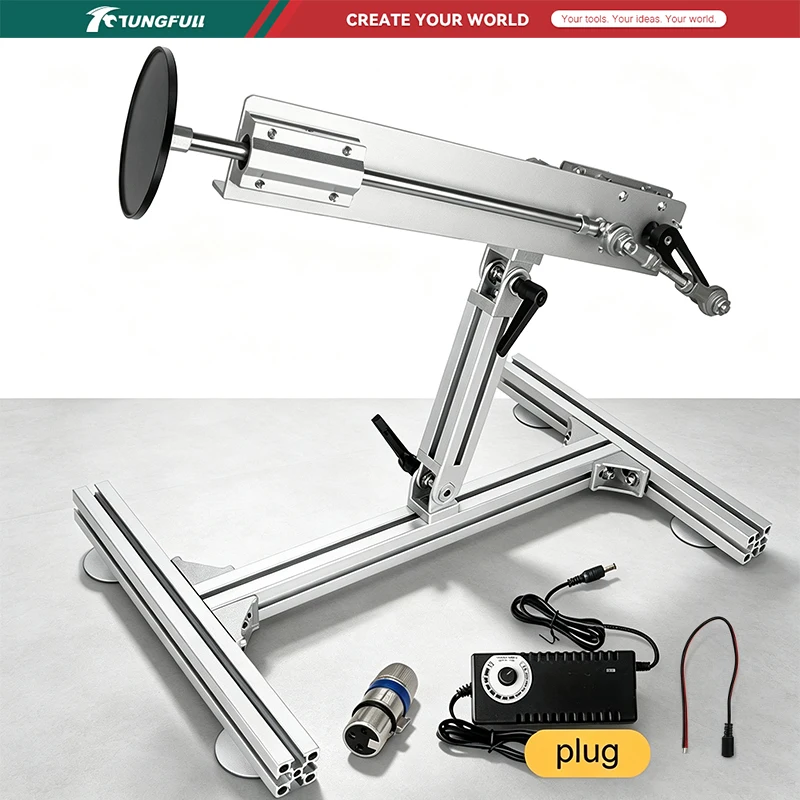 20mm-80mm-stroke-adjustable-dc-24v-telescopic-linear-actuator-with-power-controller-200rpm-optional-black-suction-cup-bracket