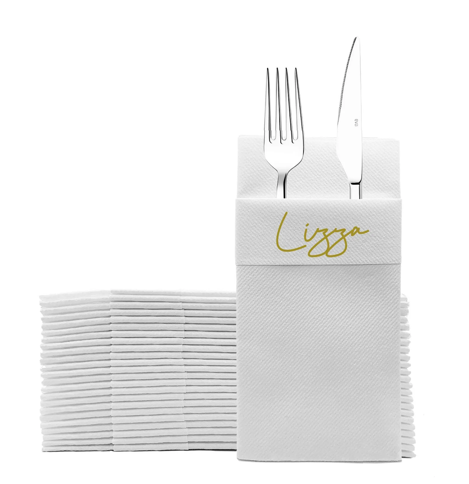 50pcs custom printed Airlaid Napkin, Perfect Size Linen-Like Handmade Disposable, Pocket wedding napkins for reception or Events