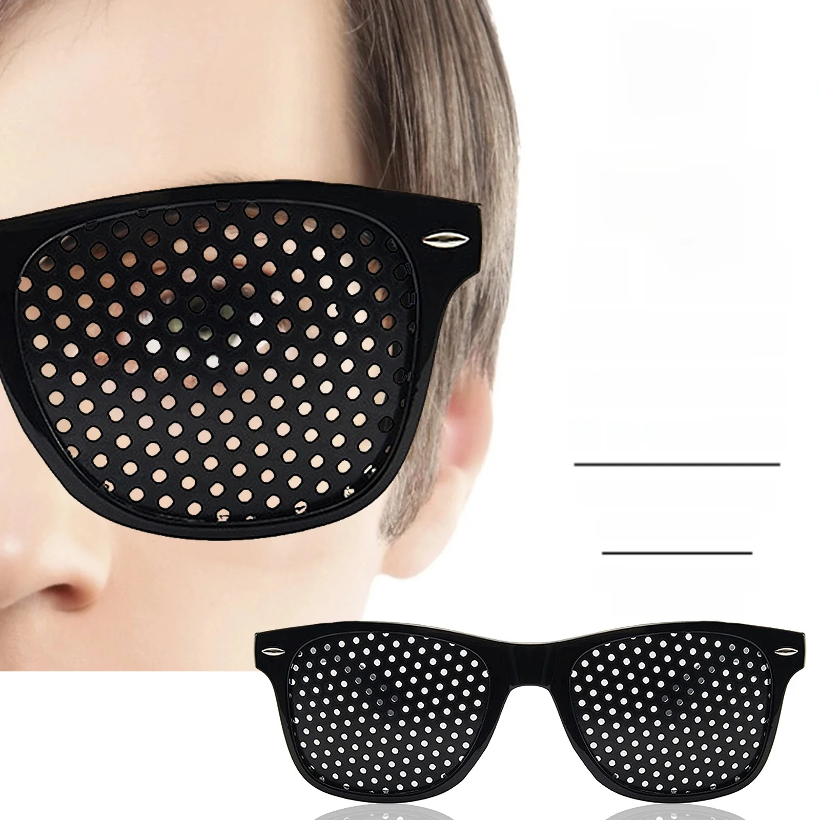 Lunettes Anti-myopie astigmatisme, Correction de la Vision, lunettes à trous d'épingle avec trous pour hommes et femmes, amélioration de la vue