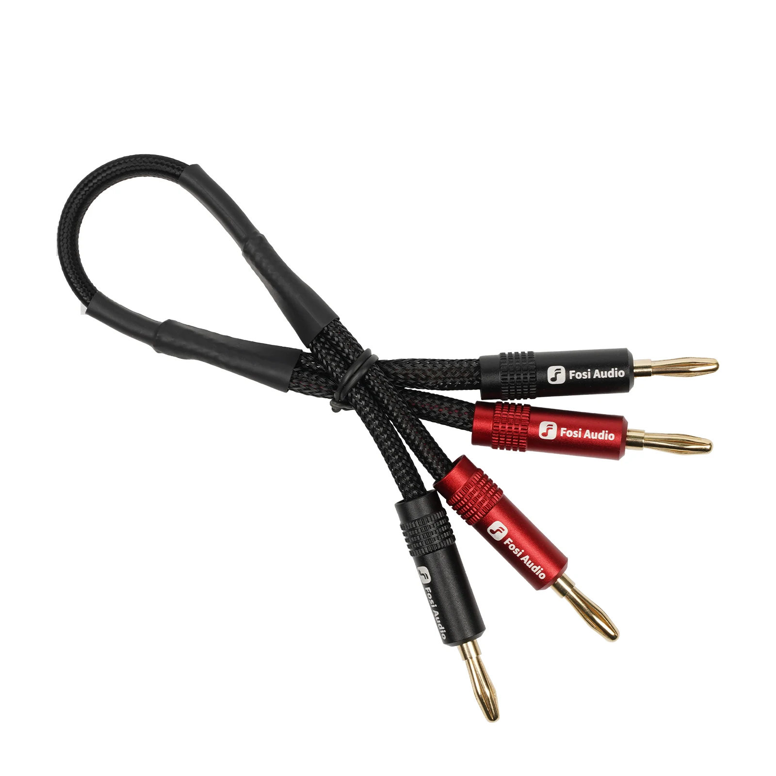 Провод акустического кабеля Hi-Fi марки Fosi Audio с позолоченными штекерами типа «банан» — 1,8 м * 2/0,3 м * 2