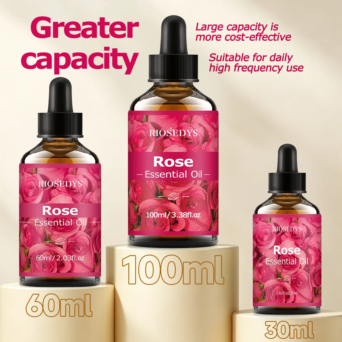 Rosen-Ätherisches Öl, Elegantes Blumenduftöl für Diffusoren, DIY-Duftprodukte & Aromatherapie, Sanftes Romantisches Aroma – Detail 2