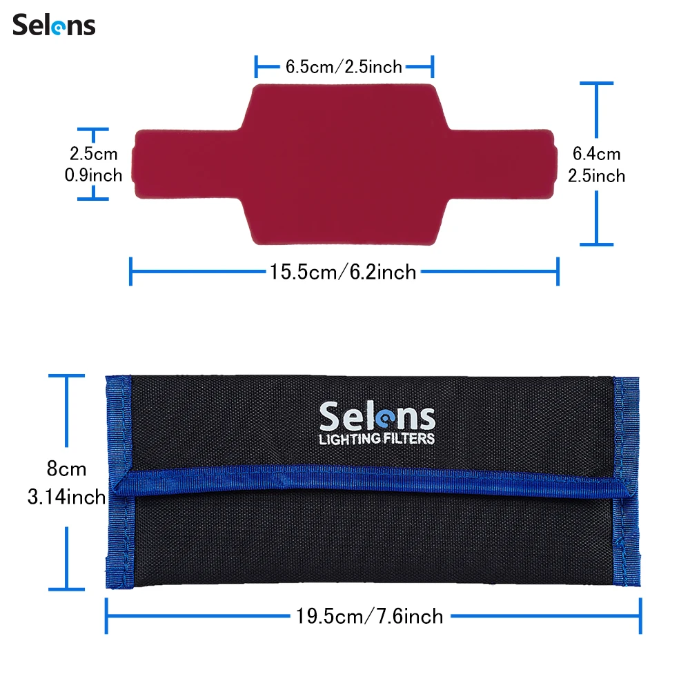Selens 20pcs SE-CG20 Flash Gel Color Filters Photo Studio Kits Photography Accessories Speedlight Lighting Control Modifier