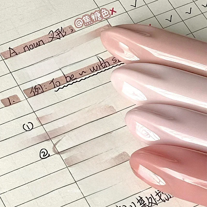 4 Stück Pastell Text marker Set Markierung stifte Lippenstift Design weiche Pinsels pitze zum
