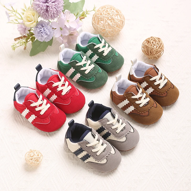

Spring and Autumn Baby Trendy Sneakers 0-12 Months Baby Comfortable Anti slip Learning Shoes