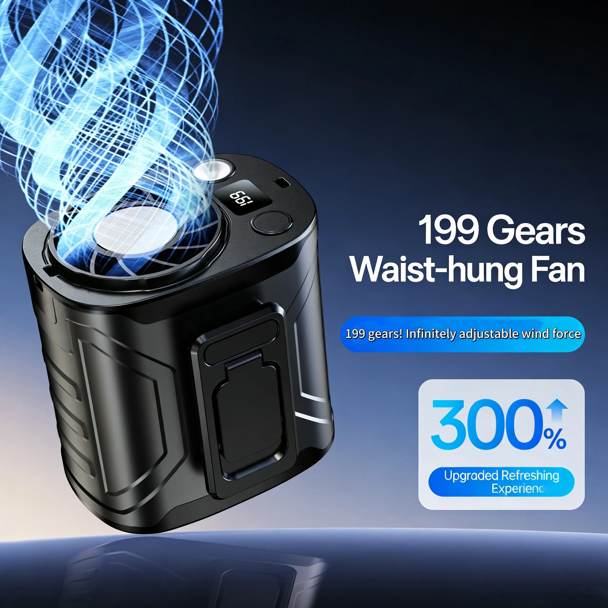 Construction site, waist suspension, neck suspension, high-speed small wind cannon traveling at 100 kilometers per hour, outdoor