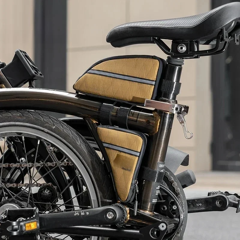 AliExpress NONE ROCKBROS Portable Bicycle Bags for Folding Bike Brompton Nylon Triangle Tube Bag Travel Casual Commute Tools Bag Bike Accessory