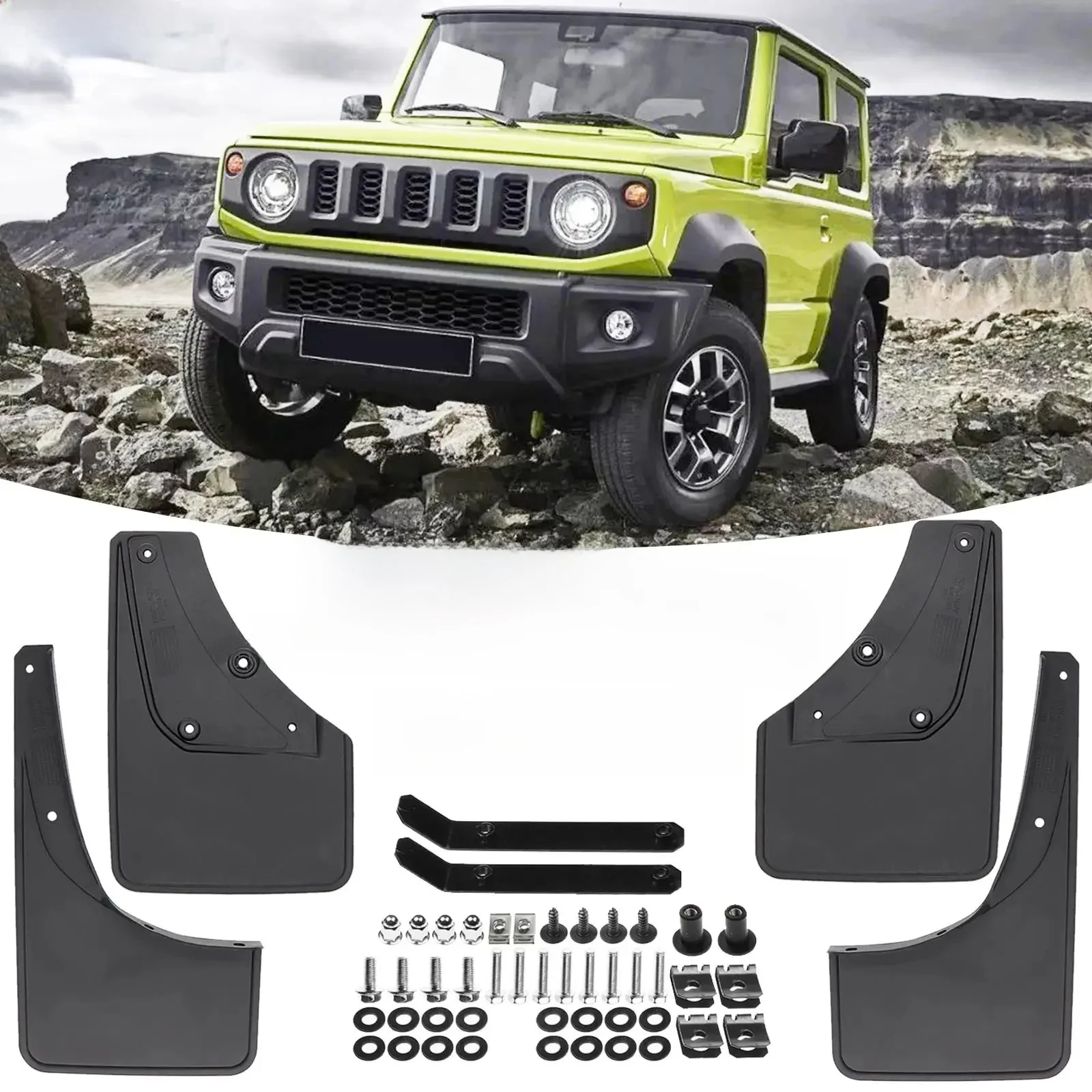 4Pcs Car Mudguards Mud Flaps For Suzuki Jimny Sierra JB64 JB74 2019 2020 2021 Splash Guards Fender Mudflaps Car Auto Accessorie