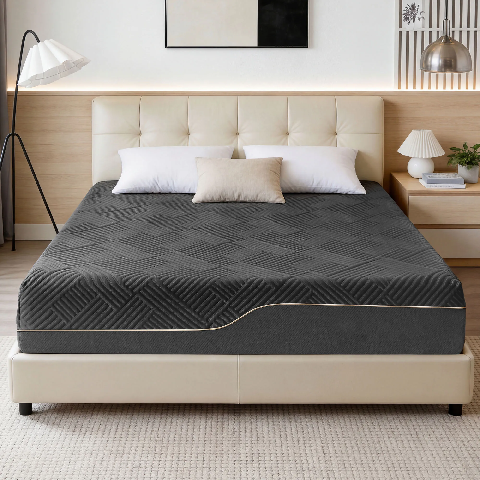 14/12 Inch Extra Firm Queen /King Size Memory Foam Mattress for Back Pain Relief, Bed in a Box, CertiPUR-US Certified