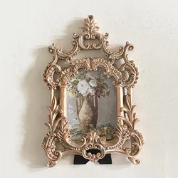 Vintage Picture Frame 4x6, Luxury Ornate Antique Photo Frame for Vertical 4 by 6 inch Pictures for Wall and Tabletop