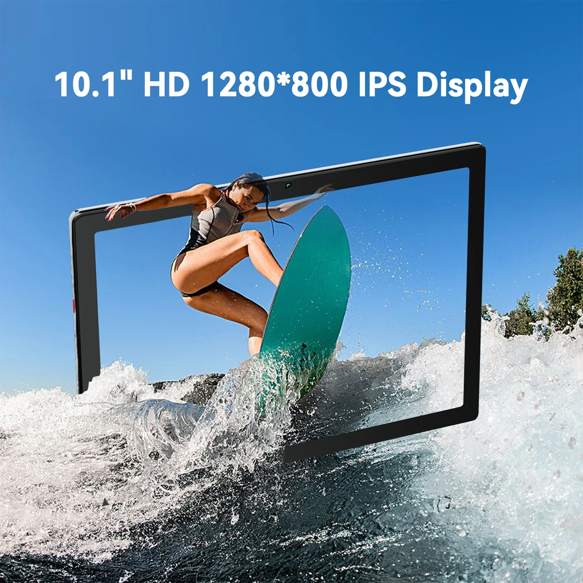 Android 13 Tablet com HD Touch Screen, WiFi, Bluetooth 5, 6GB de RAM, 64GB ROM, expansível para 128GB, 5000mAh bateria, MB1001, 10,1 em