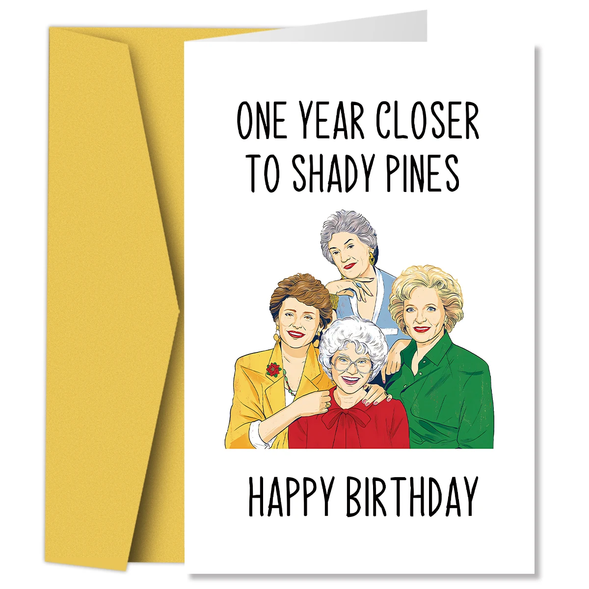 

1PC Funny Birthday Card,A Card For Best Friend,Thank You For Being A Friend Inspired Betty Friendship Birthday Just Because Card