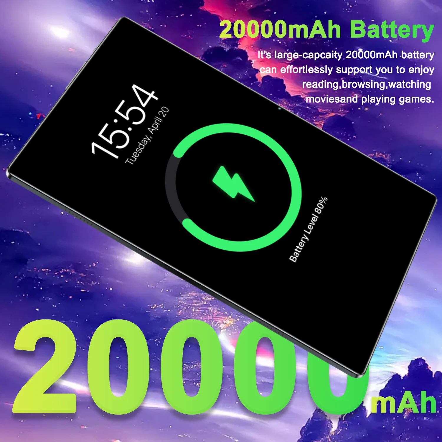 2026 Original Tablet 10.36 inch 20000mah Android 13 Global 16GB 1TB 5G Dual SIM WIFI 14 Core HD Full Screen Network Global GPS