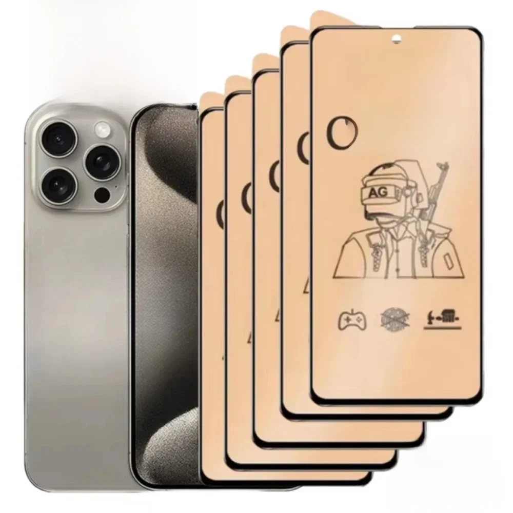 NNBILI 5PCS Matte Keramik Film Für iPhone 12 13 14 15 16 17 Pro Max Volle Abdeckung Screen Protector für iPhone 17 Weiche Keramik Film