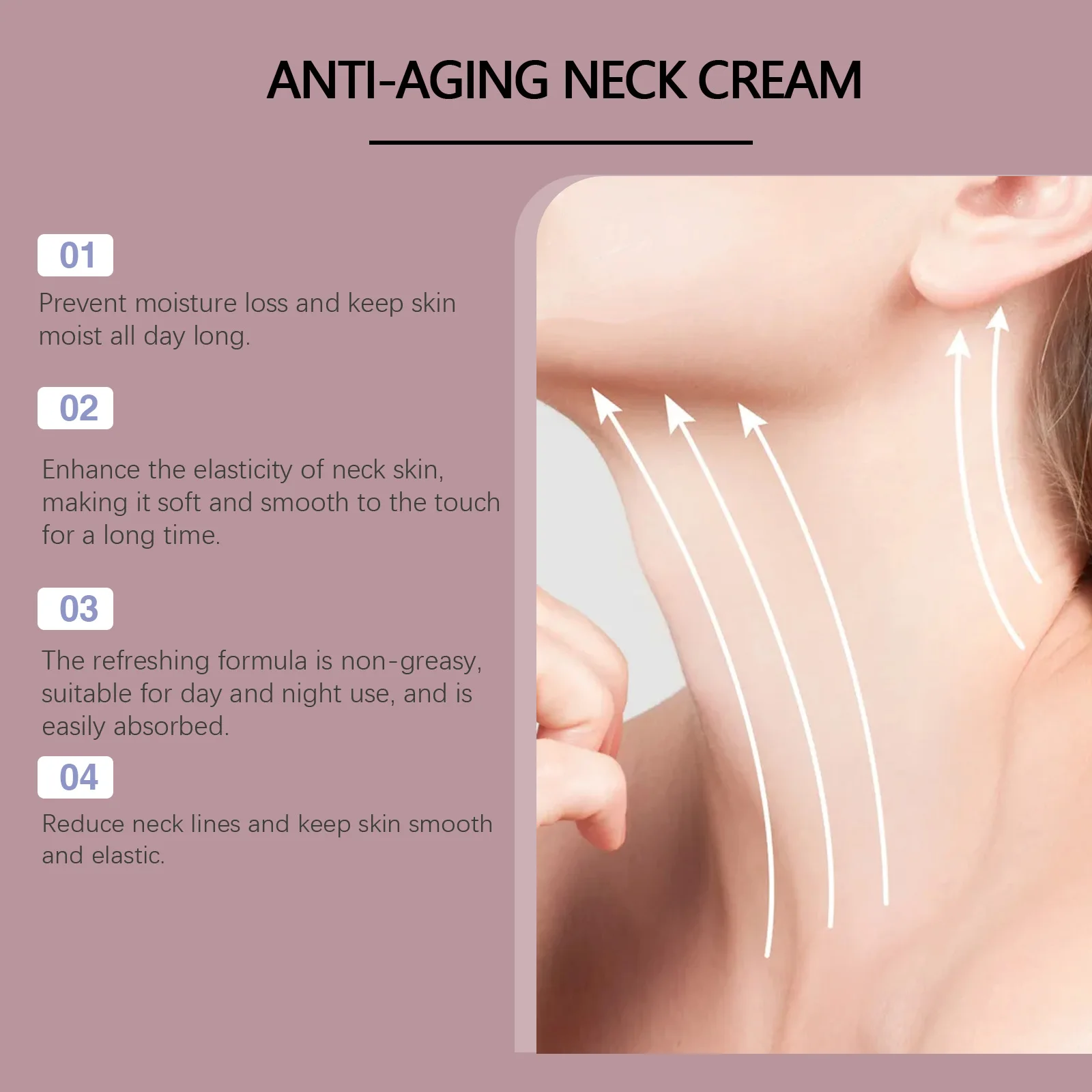 Hoygi 50g Tightening Neck Cream Jawline Care Tighten Double Chin Firming Moisturizer Neck Rejuvenation Shaping Swan Neck Cream - Image 5
