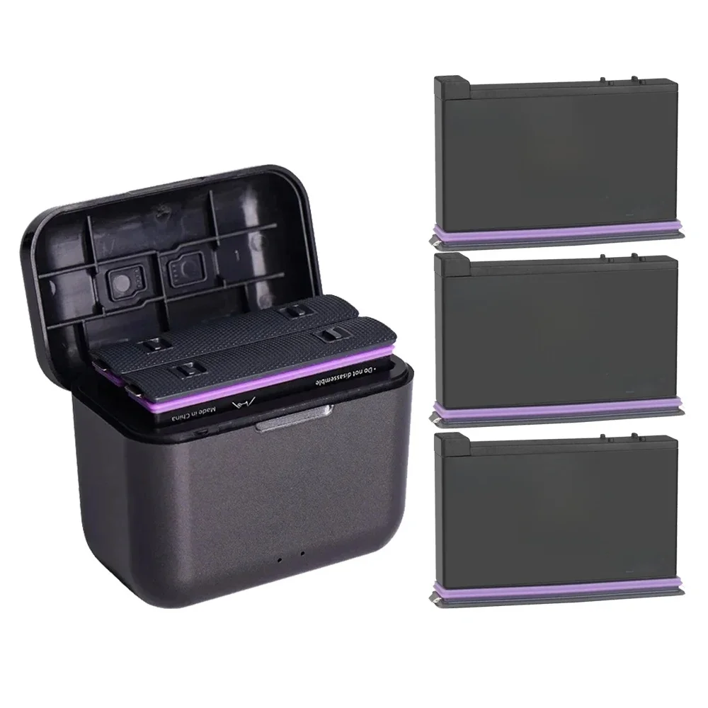 Bateria 2500mAh do kamery Insta360 ONE X4 i ładowarka z 2 slotami, akcesoria do kamer panoramicznych 360, baterie do Insta360 X4 — zdjęcie produktu 7
