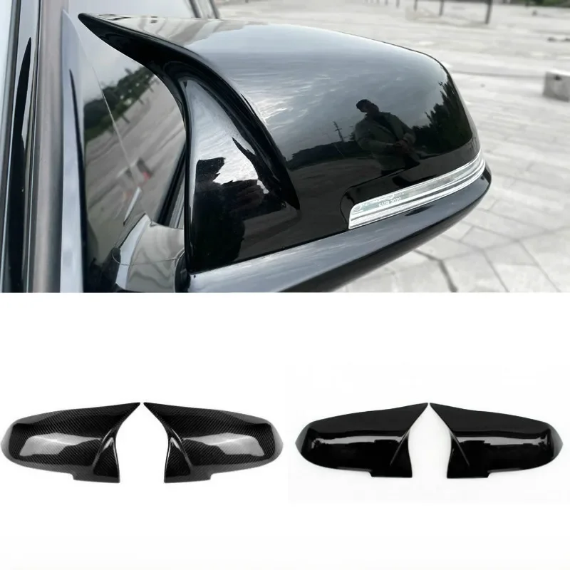 Couvercle de rétroviseur latéral pour BMW série 1 2 3 4 X, F20 F21 F22 F23 F30 F32 F36 X1 E84 F87 M2, accessoires à motif en fibre de carbone