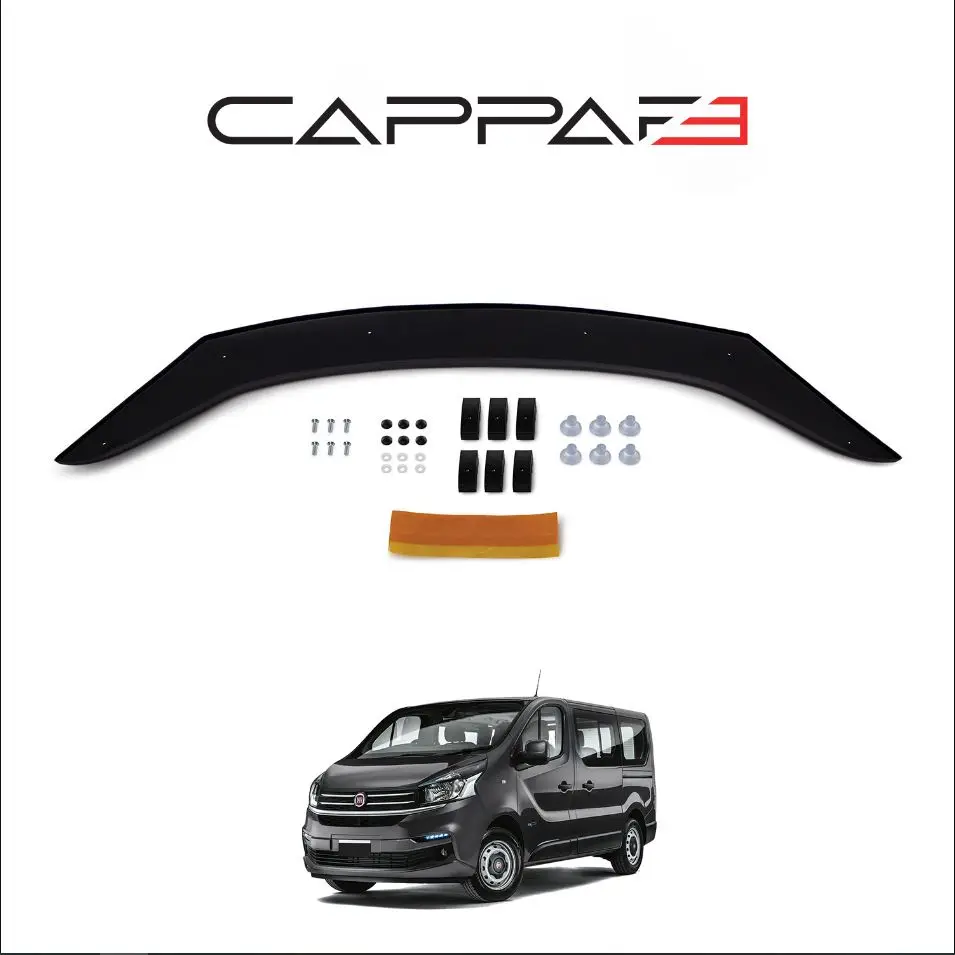 Front Bug Shield Hood Deflector For Fiat Talento 2016 To 2024 Guard Bonnet Protector-auto styling spoiler diffuser modified