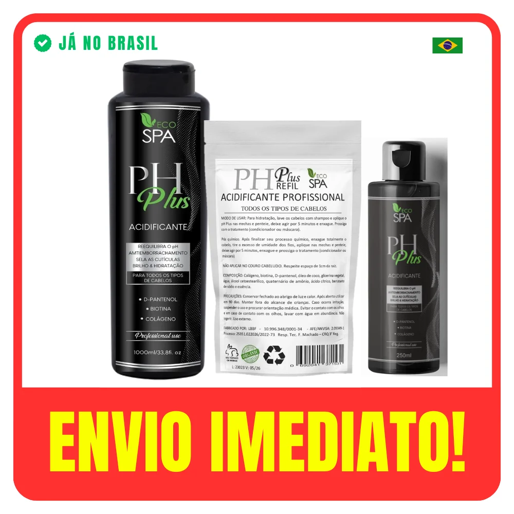 Acidificante PROFISSIONAL Salva Cabelo Antiemborrachamento Regulador de pH - Loiro, Tintura, escova,