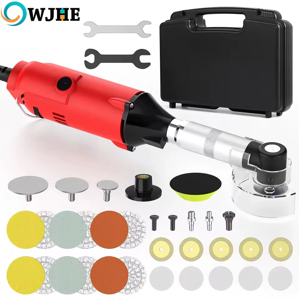 Smerigliatrice Elettrica Diritta OWJHE 380W per Piastrelle in Ceramica, 6 Velocità Variabili, con Illuminazione, Levigatrice e Lucidatrice