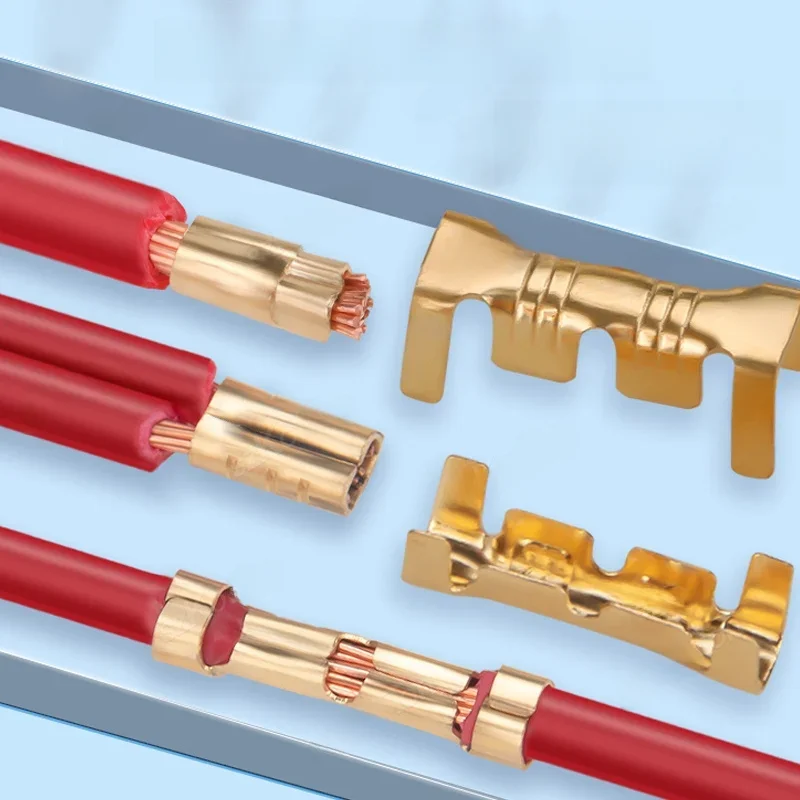 Connecteurs de câbles électriques en forme de 453U, 50/100/200 pièces, connecteur de fil à insertion froide, Terminal électrique à petites dents 0.3 -1.5mm2