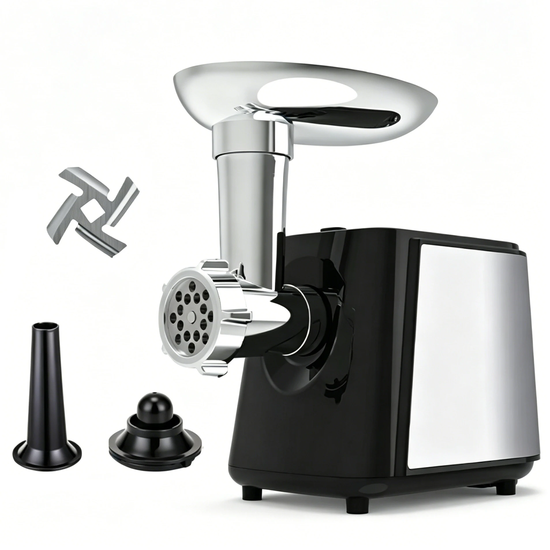 1000W Elektrische Fleischmühle Hochleistungs-Fleischzerkleinerer Wurstfüllmaschine 220V Edelstahl Lebensmittelzerkleinerer Standmixer