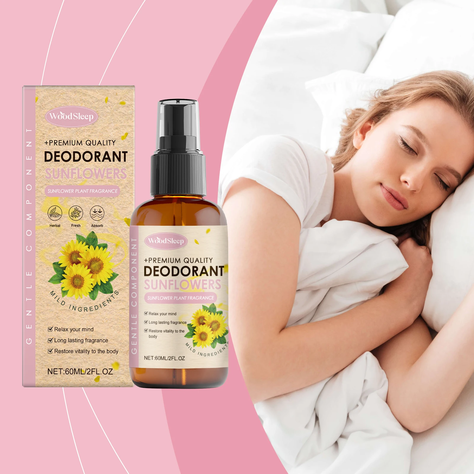 

Woodsleep 60 мл эфирное масло подсолнечника и магния, спрей, восстанавливающий магниевый элемент, успокаивающая усталость, эфирное масло для улучшения сна