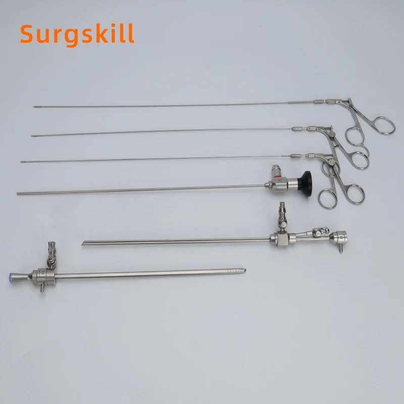 Gynecology Rigid Hysteroscope Set 30 Degree 4*302mm With Sheath And Working Element