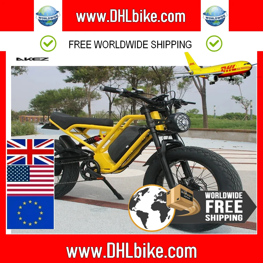 

Ebikes Full Suspension 1500W 48V 18AH Removable Battery Fat Tire Electric Bicycle Hydraulic Brake Adults Electric Bike