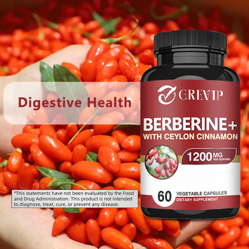 Berberine с цейлонской корицей добавка-поддерживает иммунную систему, антиоксидант, здоровое пищеварение-60 капсул