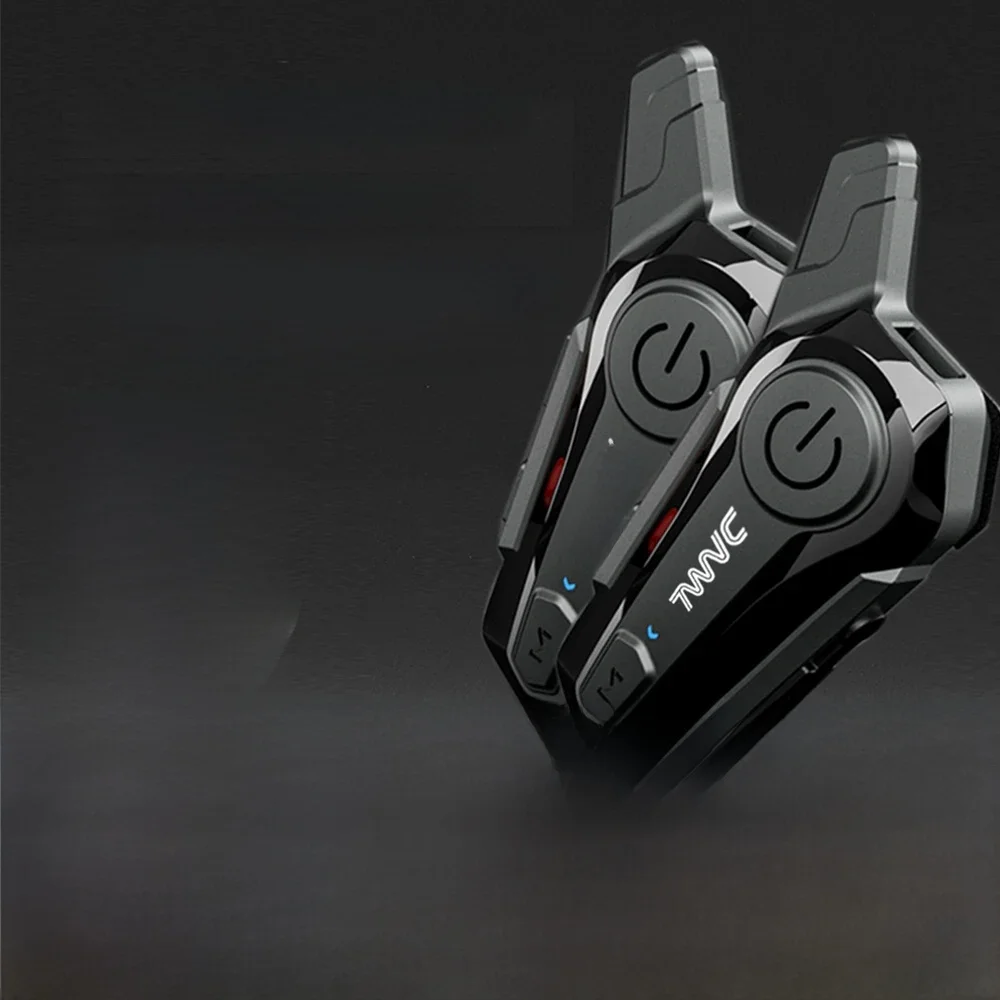1/2 sztuk Bluetooth zestaw słuchawkowy do kasku motocyklowego dla 2 jeźdźców 1000M Intercomunicador Moto domofon bezprzewodowy zestaw głośnomówiący — 2