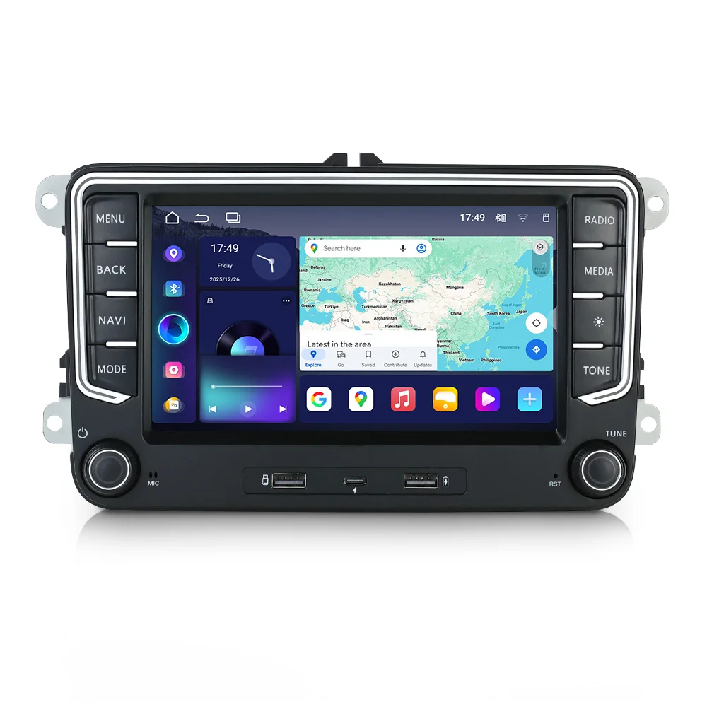 Mekede Android 15 Autoradio-Player mit Carplay für Universal VW Volkswagen Passat B6 B7 Golf 5 6 Polo Skoda Jetta Intelligentes System – Detail 10